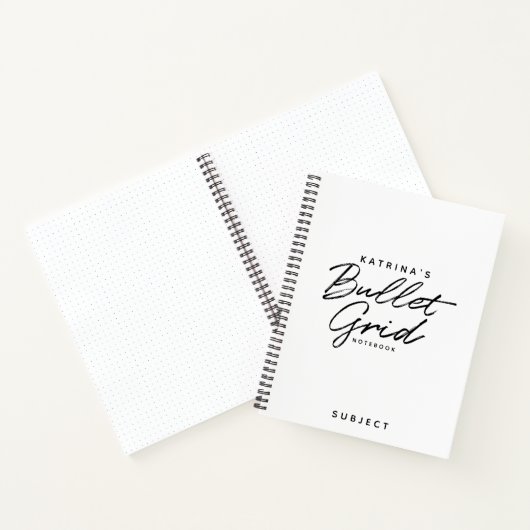 Matig zwart-witscript gedemonteerd notitieboek (Binnen)