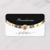 Matig zwarte en witte gouden neushoorns visitekaartje (Voorkant)