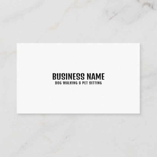Matig zwarte en witte honden Silhouette Dog Walkin Visitekaartje (Achterkant)