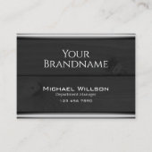 Matig zwarte en witte houtkorrels visitekaartje (Voorkant)