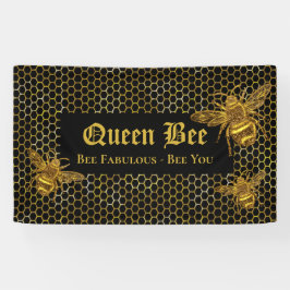 Matig zwarte goudbijen, een geweldige bijen spandoek
