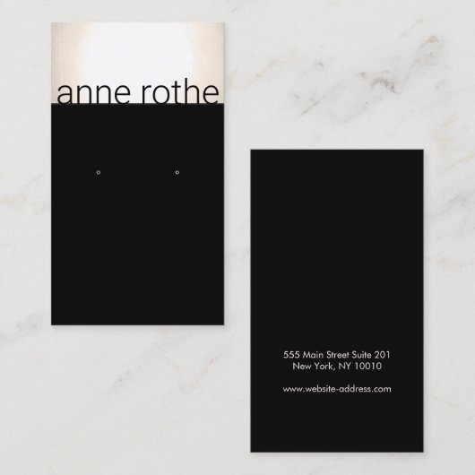 Matig zwarte gouden oorkonde visitekaartje (Voorkant / Achterkant)