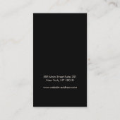 Matig zwarte gouden oorkonde visitekaartje (Achterkant)