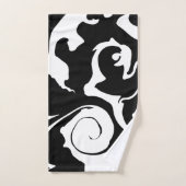 Matig zwarte marmer bad handdoek (Handdoek)