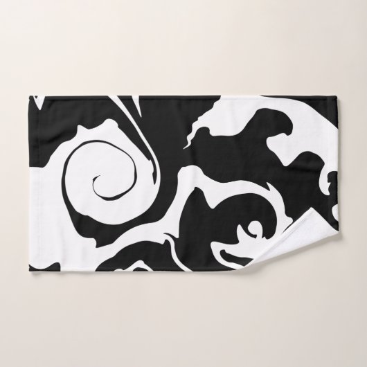 Matig zwarte marmer bad handdoek (Handdoek)