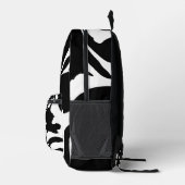 Matig zwarte marmer bedrukte rugzak (Rechts)