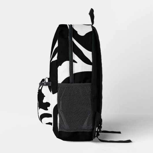 Matig zwarte marmer bedrukte rugzak (Rechts)