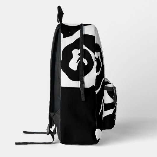 Matig zwarte marmer bedrukte rugzak (Links)