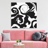 Matig zwarte marmer canvas afdruk (Insitu (Woonkamer))