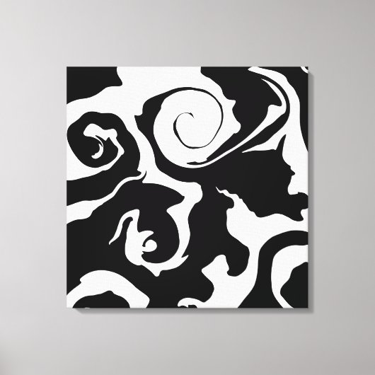 Matig zwarte marmer canvas afdruk (Voorkant)