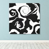 Matig zwarte marmer canvas afdruk (Insitu (Houten vloer))