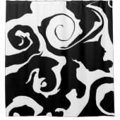 Matig zwarte marmer douchegordijn (Voorkant)