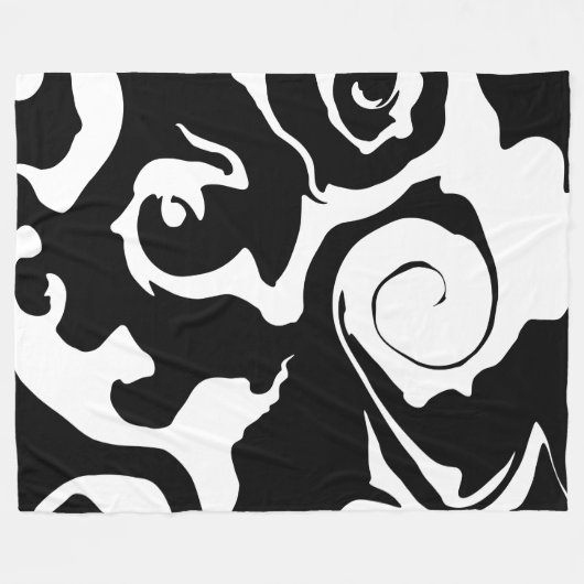 Matig zwarte marmer fleece deken (Voorkant (Horizontaal))