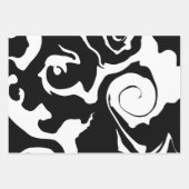 Matig zwarte marmer inpakpapier vel (Voorkant 3)