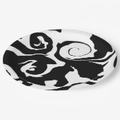 Matig zwarte marmer papieren bordje (Gekanteld)