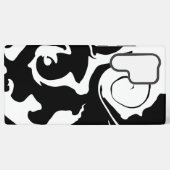 Matig zwarte marmer samsung galaxy hoesje (Achterkant horizontaal)