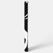 Matig zwarte marmer samsung galaxy hoesje (Linkerkant)