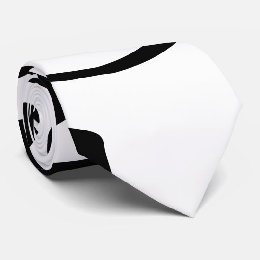 Matig zwarte marmer stropdas (Opgerold)