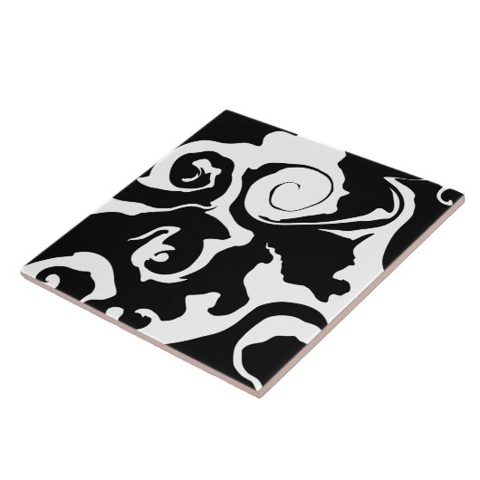 Matig zwarte marmer tegeltje (Zijkant)