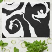 Matig zwarte marmer theedoek (Gevouwen)