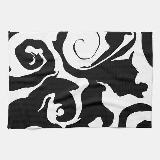 Matig zwarte marmer theedoek (Horizontaal)