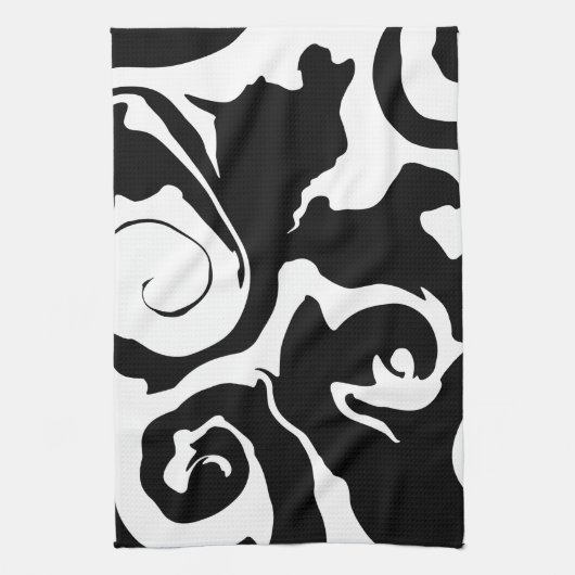 Matig zwarte marmer theedoek (Verticaal)