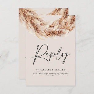 Matig zwarte taartpampagne RSVP