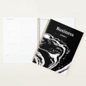 Matig zwarte witte marmer planner (Display)