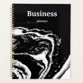 Matig zwarte witte marmer planner (Voorkant)