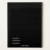 Matig zwarte witte marmer planner (Achterkant)