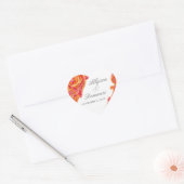 Matig Zwirl Vlaams Hart Tangerine Sinaasappel Hart Sticker (Envelop)
