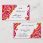 Matig Zwril Vlaams Visitekaartje Tangerine Roze (Voorkant / Achterkant)