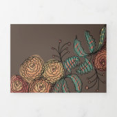 Matige anjnflessen botanische inktbruiloft drieluik uitnodiging (Cover)