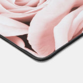 Matige blauwe roze florale monogram naam bureaumat (Hoek)