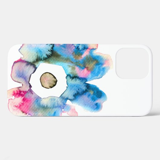 Matige bloem met waterverf, handgetrokken bloem Case-Mate iPhone case (Achterkant (horizontaal))