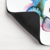 Matige bloem met waterverf, handgetrokken bloem muismat (Hoek)