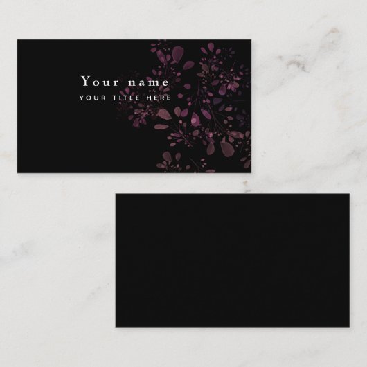 Matige bloem visitekaartje (Voorkant / Achterkant)