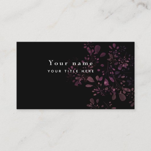 Matige bloem visitekaartje (Voorkant)