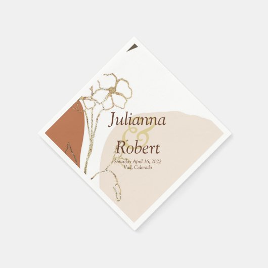 Matige bloemluiers servet (Hoek)