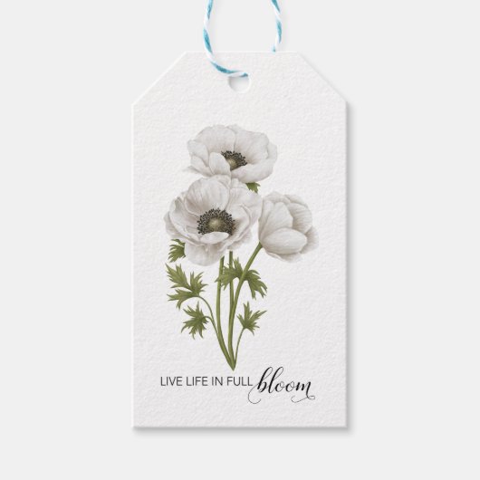 Matige  bloemtuin cadeaulabel (Voorkant)