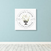 Matige  bloemtuin canvas afdruk (Insitu (Houten vloer))