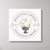 Matige bloemtuin canvas afdruk (Voorkant)