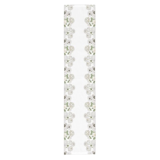 Matige  bloemtuin korte tafelloper (Voorkant)