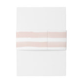 Matige Blush Stripes Belly Bands Uitnodigingen Wikkel (Achterkant Voorbeeld)