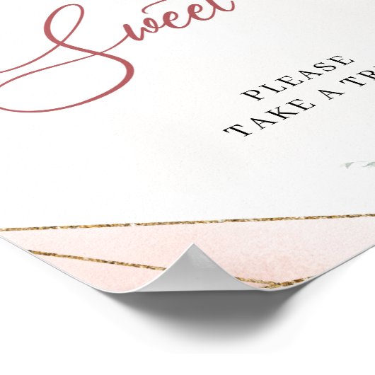 Matige boho blush gouden eucalyptus baby's zijn zo poster (Hoek)