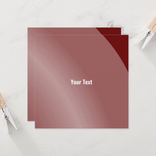 Matige Bordeaux Modern Shaded Qr-code Kaart (Voorkant / Achterkant in situ)