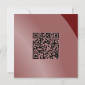 Matige Bordeaux Modern Shaded Qr-code Kaart (Achterkant)