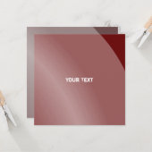 Matige Bordeaux Modern Shaded Qr-code Kaart (Voorkant / Achterkant in situ)