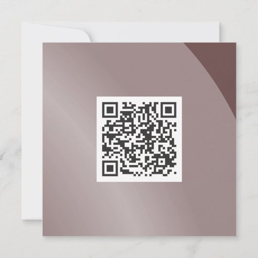 Matige Bordeaux Modern Shaded Qr-code Kaart (Achterkant)