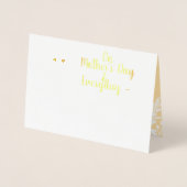 Matige botanische Moederdag goudbloem Folie Kaarten (Voorkant)